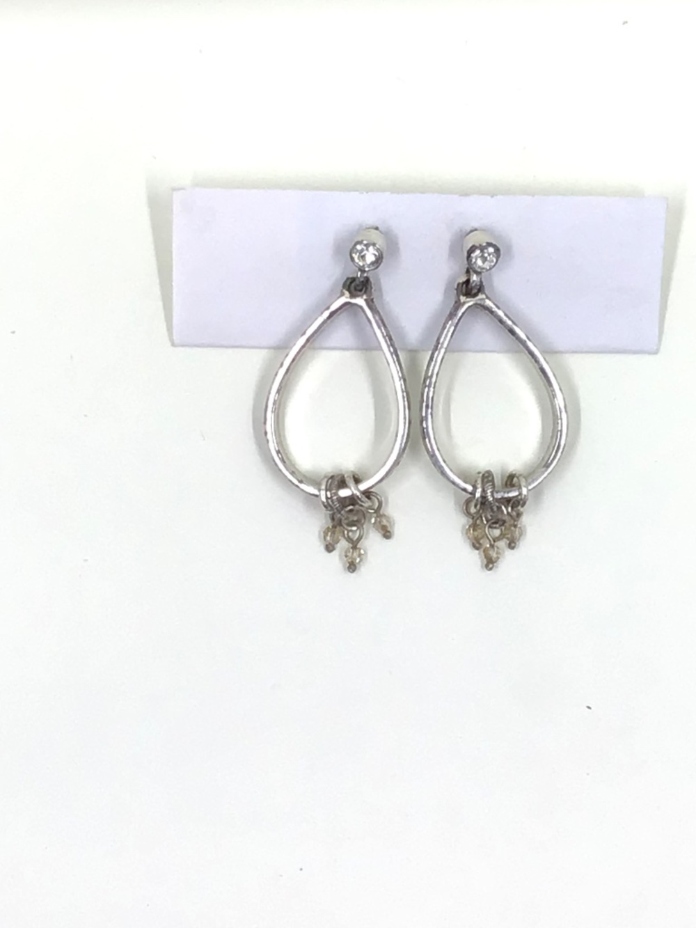 Brighton Silver Teardrop Hoop Earrings